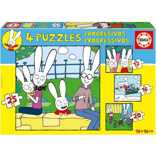 Puzzle Educa Simon Progresivo 12+16+20+25 Pzs