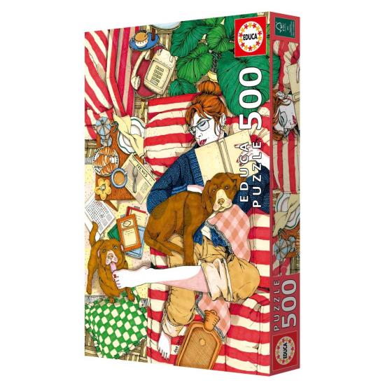 Puzzle Educa Sofá y Perros de 500 Piezas