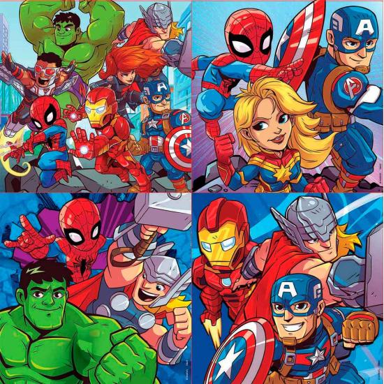 Puzzle Educa Super Hero Adventures Progresivos 12+16+20+25 Pzs