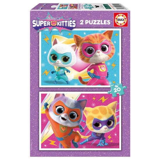 Puzzle Educa Super Kitties de 2 x 20 Piezas
