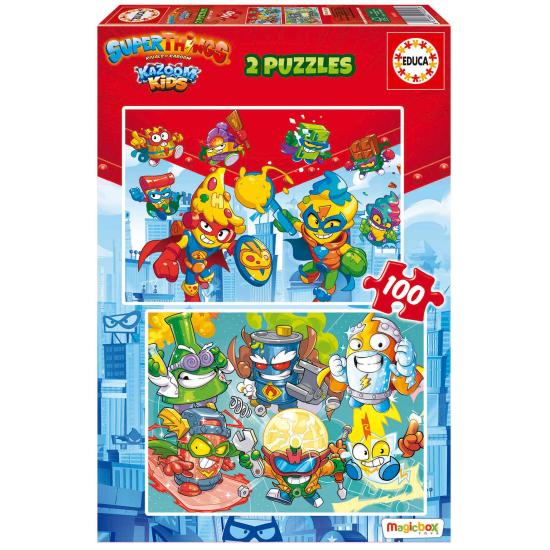Puzzle Educa Superthings de 2 x 100 Piezas Puzzle Educa Superthings de 2 x 100 Piezas