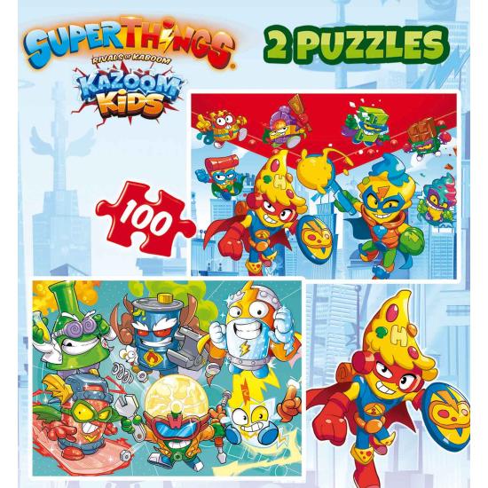 Puzzle Educa Superthings de 2 x 100 Piezas Puzzle Educa Superthings de 2 x 100 Piezas