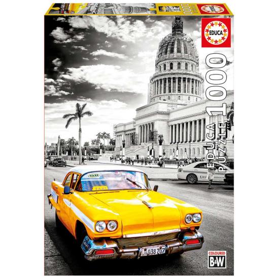 Puzzle Educa Taxi en la Habana, Cuba de 1000 Piezas