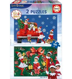 Puzzle Educa The Elf on the Shelf de 2 x 100 Piezas
