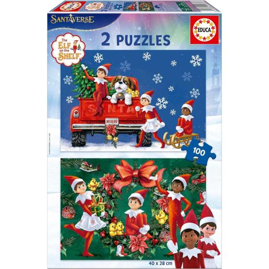 Puzzle Educa The Elf on the Shelf de 2 x 100 Piezas