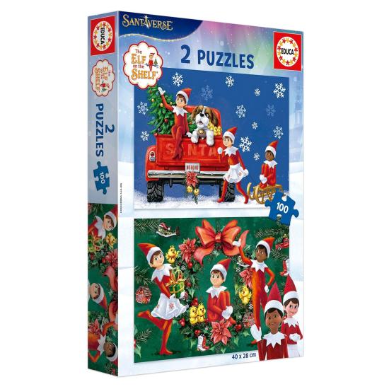 Puzzle Educa The Elf on the Shelf de 2 x 100 Piezas