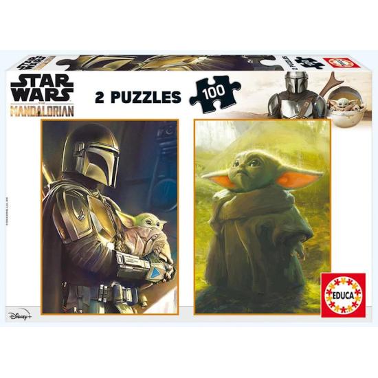 Puzzle Educa Star Wars The Mandalorian de  2 x 100 Piezas