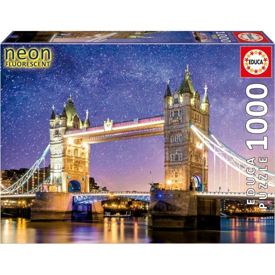 Puzzle Educa Tower Bridge Efecto Neón 1000 Piezas