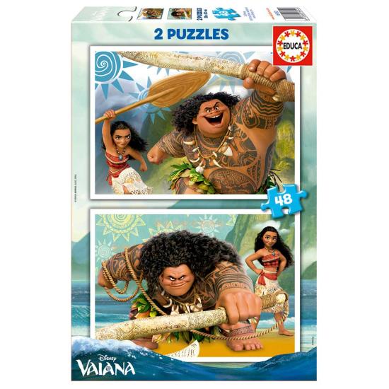 Puzzle Educa Vaiana de 2 x 48 Piezas