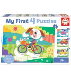 Puzzle Educa Vehículos Progresivo 5+6+7+8 Pzs