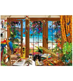 Puzzle Educa Ventana Observador de Aves de 1500 Piezas