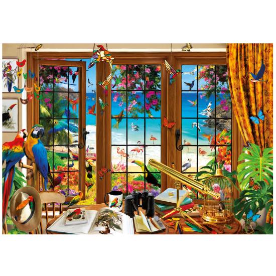 Puzzle Educa Ventana Observador de Aves de 1500 Piezas