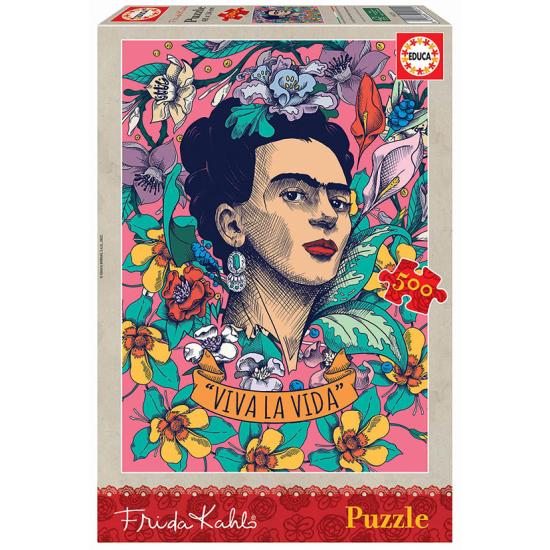 Puzzle Educa Viva la Vida, Frida Kahlo de 500 Piezas Puzzle Educa Viva la Vida, Frida Kahlo de 500 Piezas