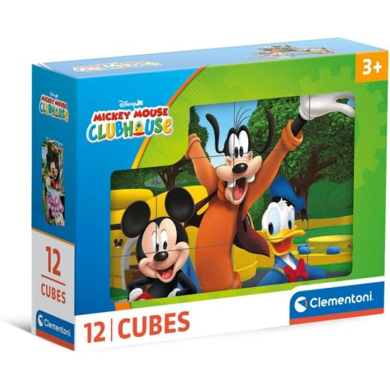 Puzzle en Cubos Clementoni Mickey Clubhouse de 12 Cubos
