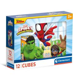 Puzzle en Cubos Clementoni Spidey de 12 Cubos