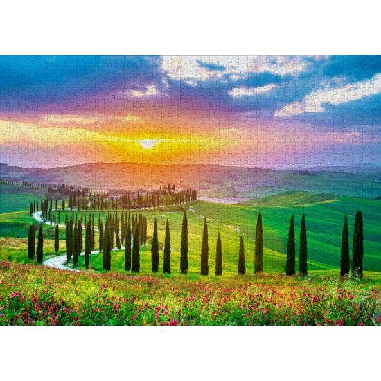 Puzzle Enjoy Amanecer en la Toscana de 1000 Piezas