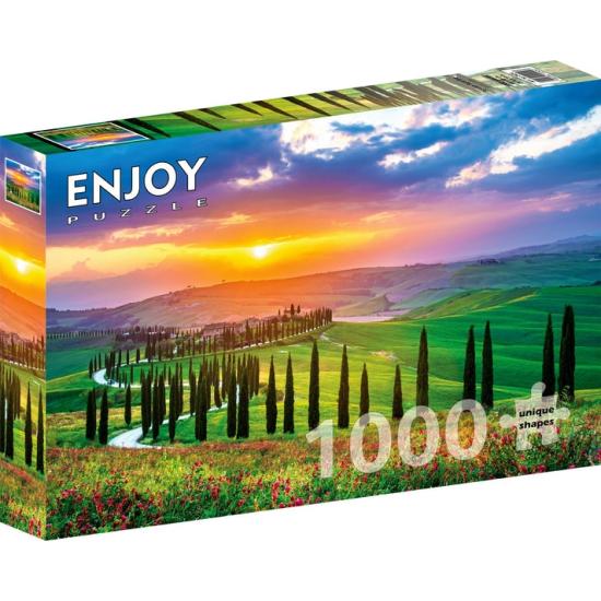Puzzle Enjoy Amanecer en la Toscana de 1000 Piezas