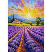 Puzzle Enjoy Atardecer Lavanda de 1000 Piezas