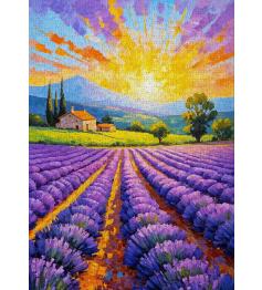 Puzzle Enjoy Atardecer Lavanda de 1000 Piezas