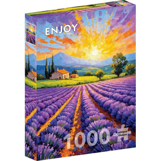 Puzzle Enjoy Atardecer Lavanda de 1000 Piezas