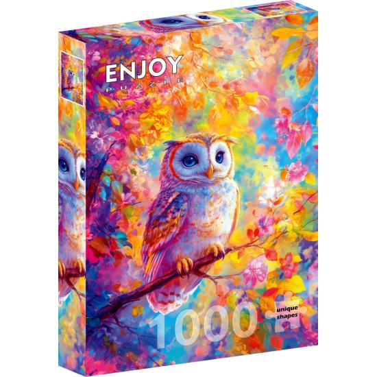 Puzzle Enjoy Búho en Tonos Pastel de 1000 Piezas