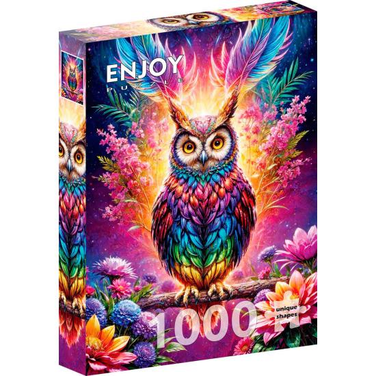 Puzzle Enjoy Búho De Neón de 1000 Piezas