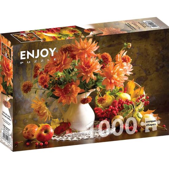 Puzzle Enjoy Bodegón con Dalias Naranjas de 1000 Pzs Puzzle Enjoy Bodegón con Dalias Naranjas de 1000 Pzs