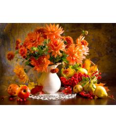 Puzzle Enjoy Bodegón con Dalias Naranjas de 1000 Pzs