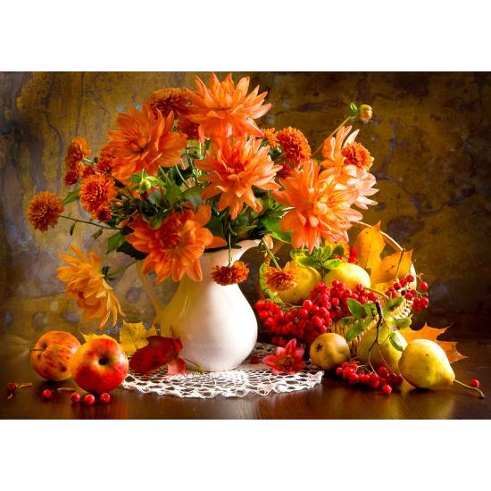 Puzzle Enjoy Bodegón con Dalias Naranjas de 1000 Pzs Puzzle Enjoy Bodegón con Dalias Naranjas de 1000 Pzs