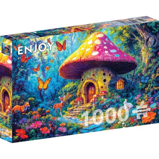 Puzzle Enjoy Cabaña De Setas de 1000 Piezas