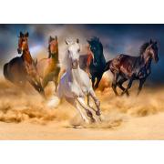 Puzzle Enjoy Caballos Corriendo en el Desierto de 1000 Piezas