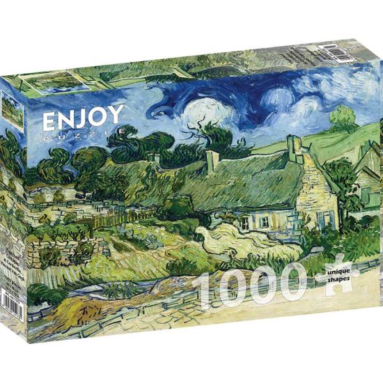 Puzzle Enjoy Cabañas con Techo de Paja en Cordeville de 1000 Pz