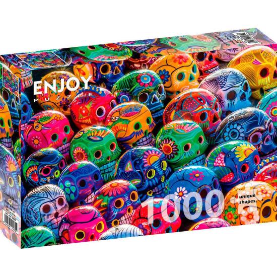 Puzzle Enjoy Calaveras de Colores de 1000 Piezas