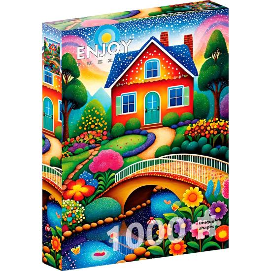 Puzzle Enjoy Casa De Colores de 1000 Piezas
