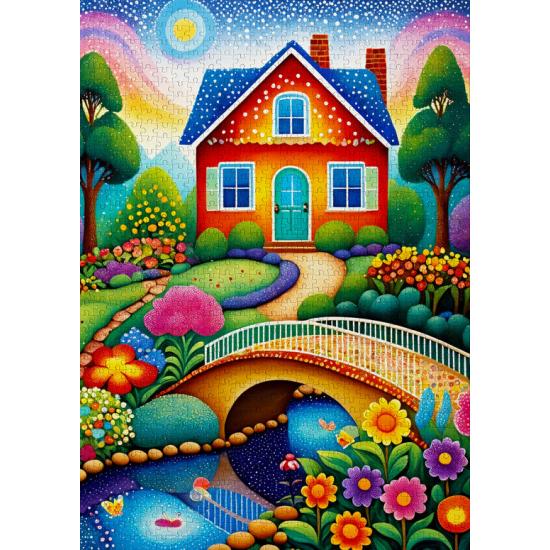 Puzzle Enjoy Casa De Colores de 1000 Piezas