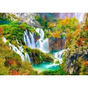 Puzzle Enjoy Cascadas de Plitvice en Otoño de 1000 Pzs