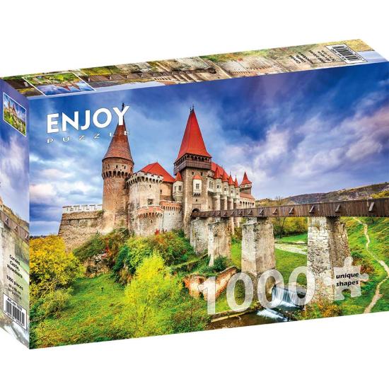 Puzzle Enjoy Castillo de Corvin en Hunedoara, Rumanía de 1000 P Puzzle Enjoy Castillo de Corvin en Hunedoara, Rumanía de 1000 P