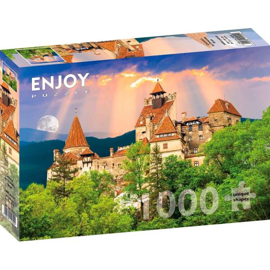 Puzzle Enjoy Castillo de Drácula en Bran, Rumanía de 1000 Pzs Puzzle Enjoy Castillo de Drácula en Bran, Rumanía de 1000 Pzs