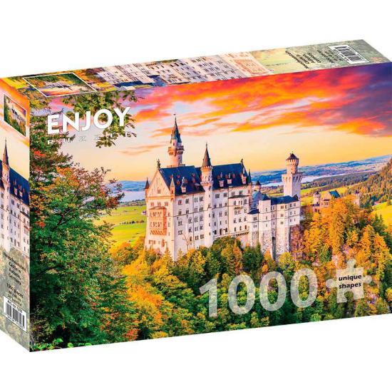 Puzzle Enjoy Castillo de Neuschwanstein en Otoño de 1000 Pzs Puzzle Enjoy Castillo de Neuschwanstein en Otoño de 1000 Pzs