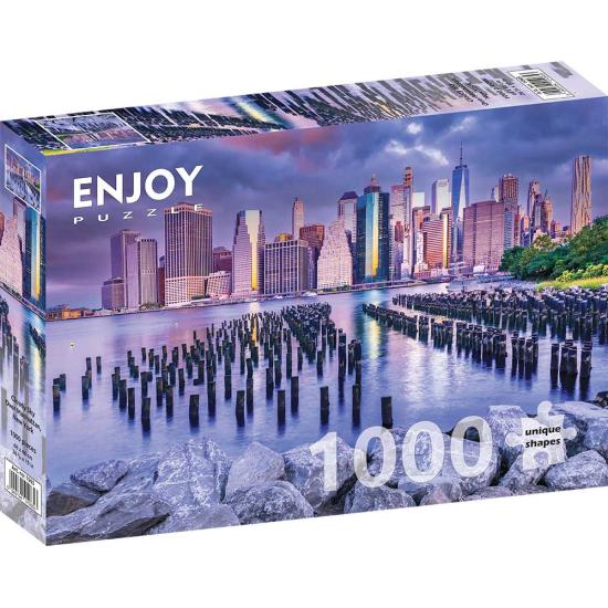 Puzzle Enjoy Cielo Nublado sobre Manhattan, Nueva York de 1000 Puzzle Enjoy Cielo Nublado sobre Manhattan, Nueva York de 1000