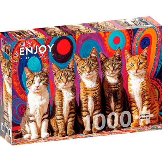 Puzzle Enjoy Cinco Gatos de 1000 Piezas