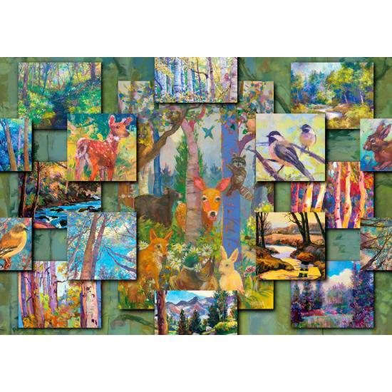 Puzzle Enjoy Collage del Bosque de 1000 Piezas Puzzle Enjoy Collage del Bosque de 1000 Piezas