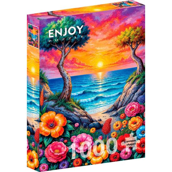 Puzzle Enjoy Costa Floreciente de 1000 Piezas