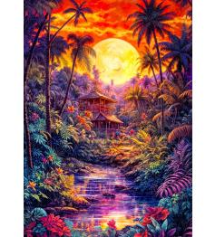 Puzzle Enjoy Crepúsculo En La Jungla de 1000 Piezas