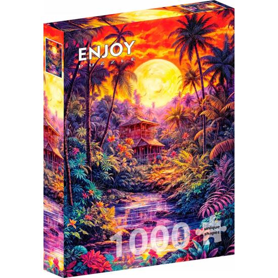 Puzzle Enjoy Crepúsculo En La Jungla de 1000 Piezas