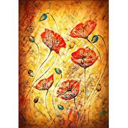 Puzzle Enjoy Cuadro de Amapolas Rojas de 1000 Piezas