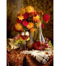 Puzzle Enjoy Dalias y Vino de 1000 Pzs