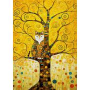 Puzzle Enjoy El Gato De Klimt En El Árbol De La Vida de 1000 Pzs