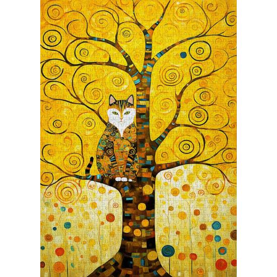 Puzzle Enjoy El Gato De Klimt En El Árbol De La Vida de 1000 Pzs