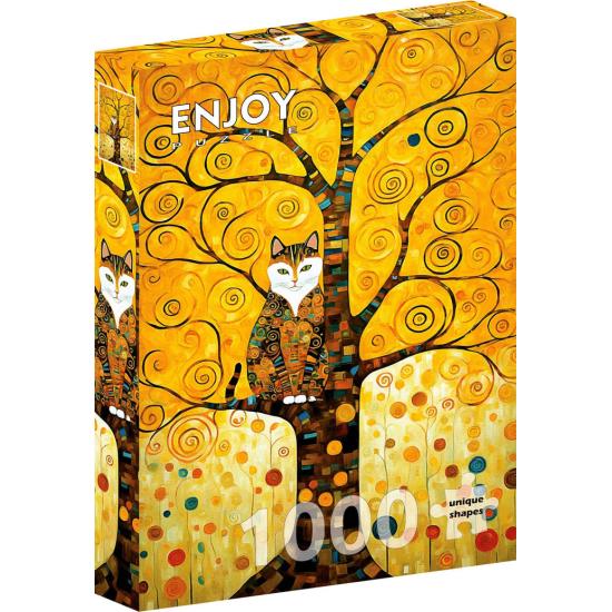 Puzzle Enjoy El Gato De Klimt En El Árbol De La Vida de 1000 Pzs